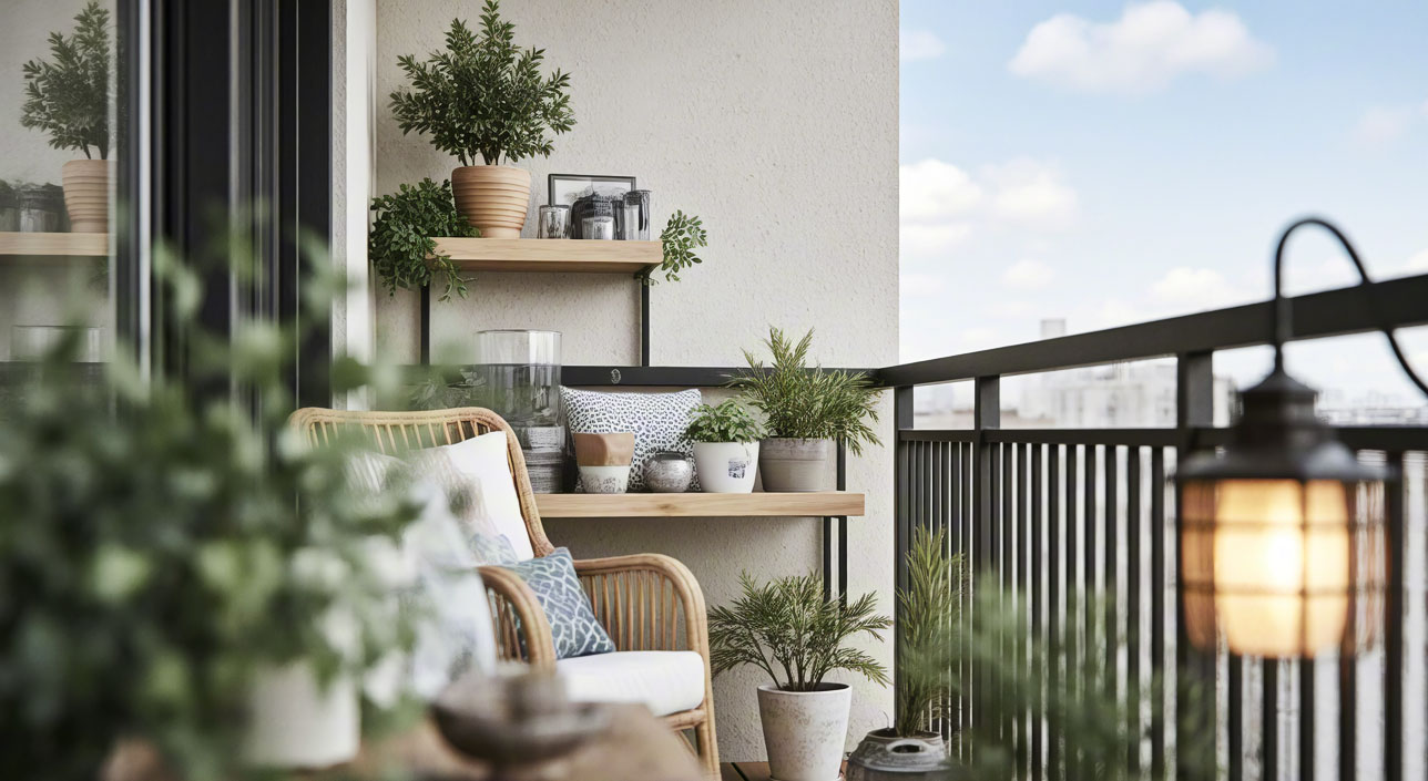 Realistic optimized layout for small balcony gardens.